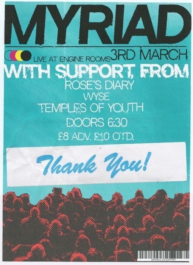 Myriad @ Engine Rooms Southampton 3rd March